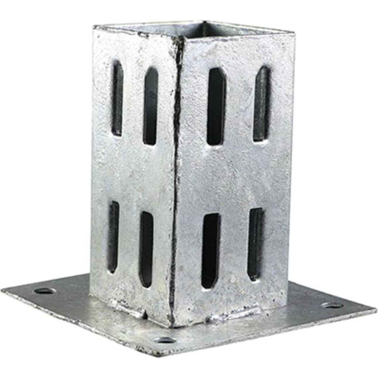 Bolt Down Fence Post Shoe Galvanised 100mm