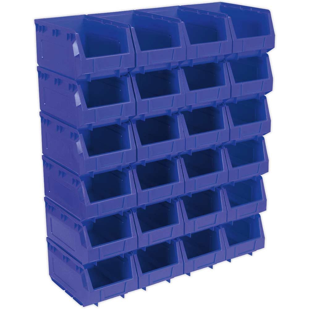 Image of Sealey Plastic Storage Bin 103 x 85 x 53mm Blue 24