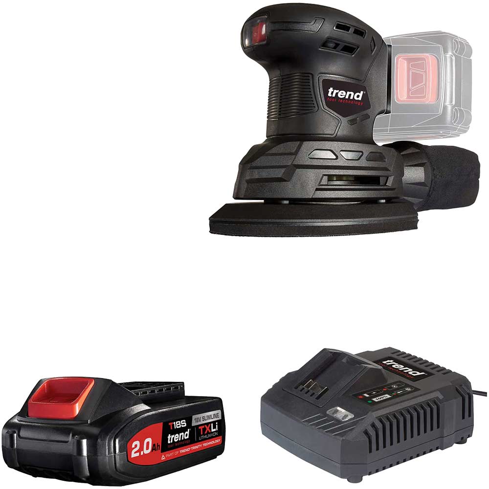 Photo of Trend T18s/dsb 18v Cordless Detail Sander 1 X 2ah Li-ion Charger No Case