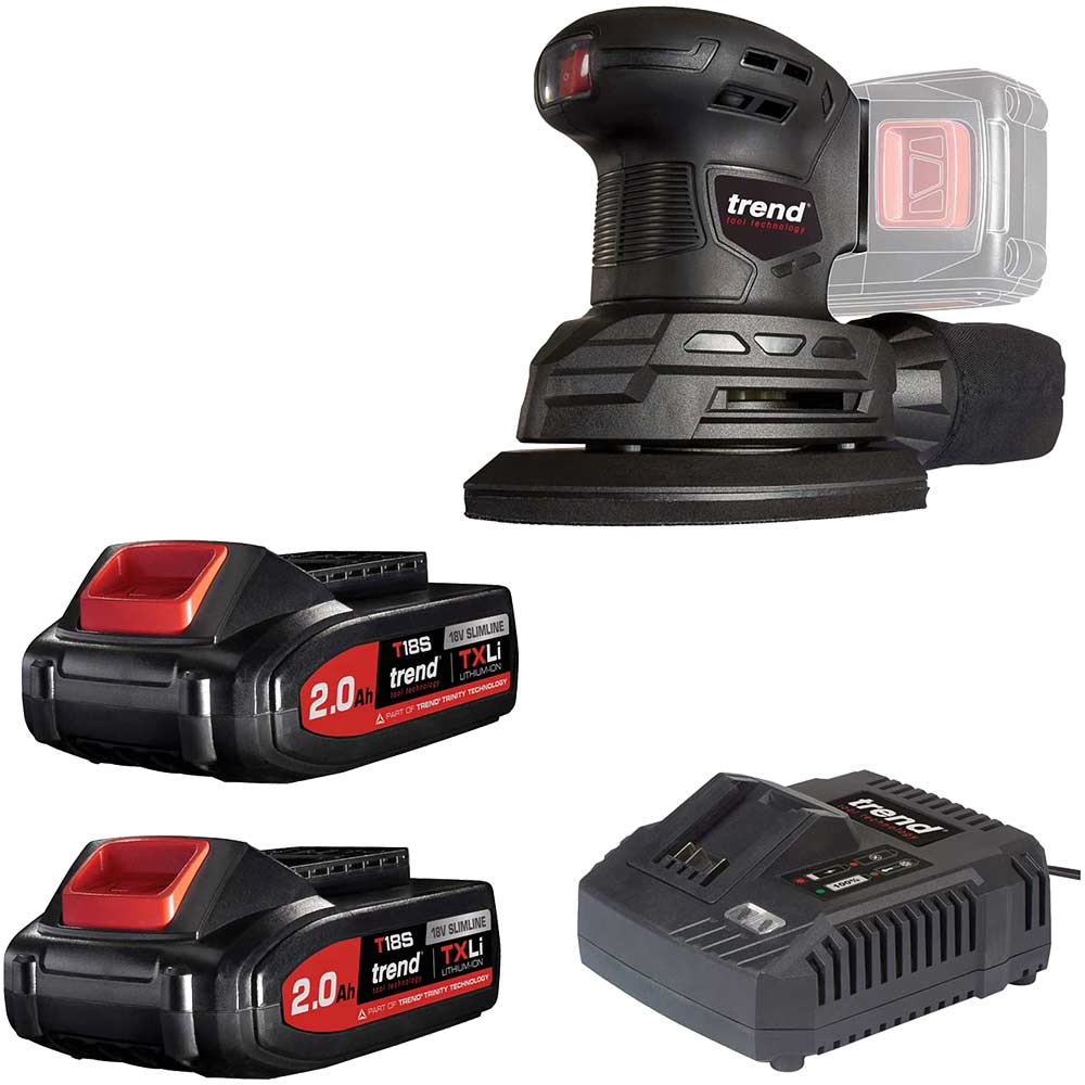Photo of Trend T18s/dsb 18v Cordless Detail Sander 2 X 2ah Li-ion Charger No Case