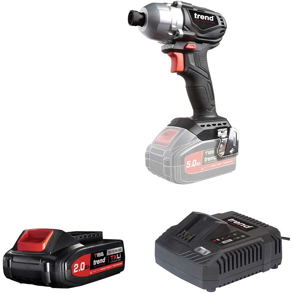 Photo of Trend T18s/idb 18v Cordless Brushless Impact Driver 1 X 2ah Li-ion Charger No Case