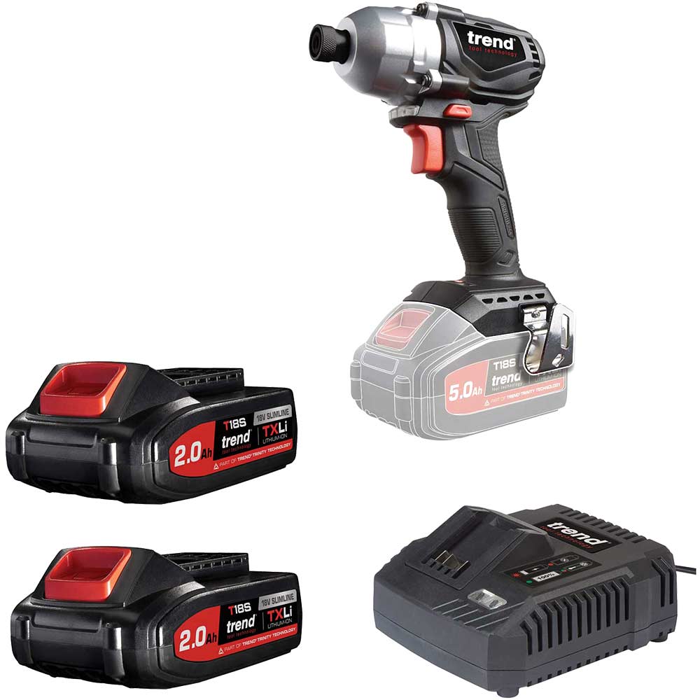 Photo of Trend T18s/idb 18v Cordless Brushless Impact Driver 2 X 2ah Li-ion Charger No Case