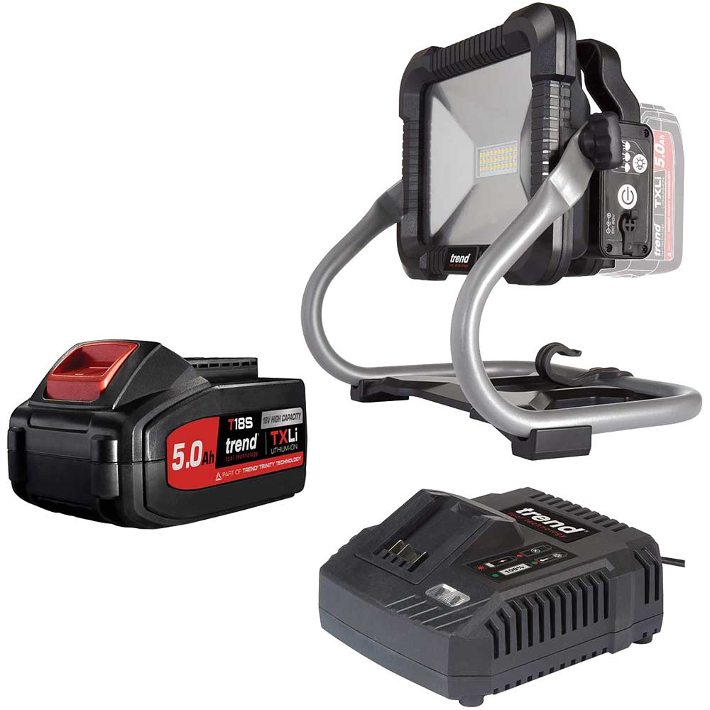 Photo of Trend T18s/slb 18v Cordless Led Area Work Light 1 X 5ah Li-ion Charger No Case