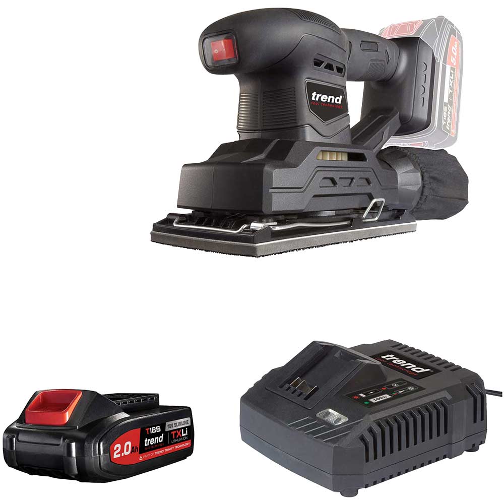 Photo of Trend T18s/tssb 18v Cordless 1/3 Sheet Sander 1 X 2ah Li-ion Charger No Case