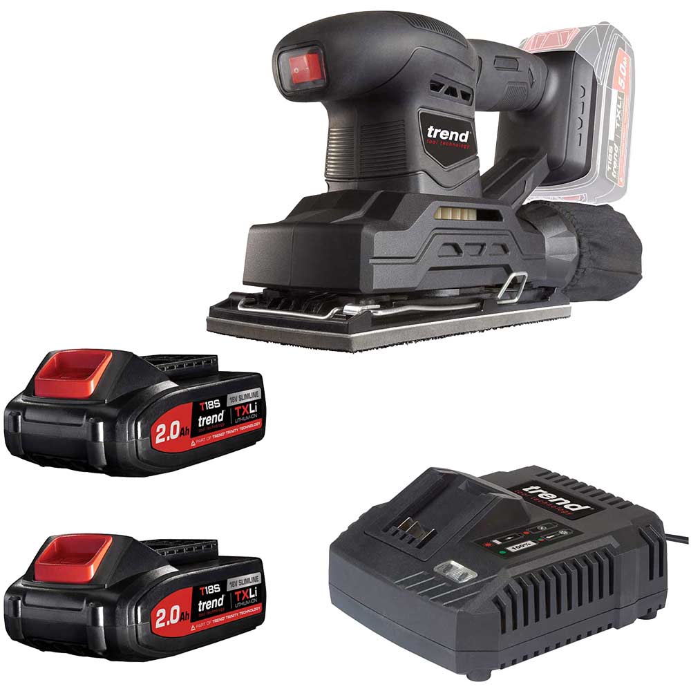 Photo of Trend T18s/tssb 18v Cordless 1/3 Sheet Sander 2 X 2ah Li-ion Charger No Case