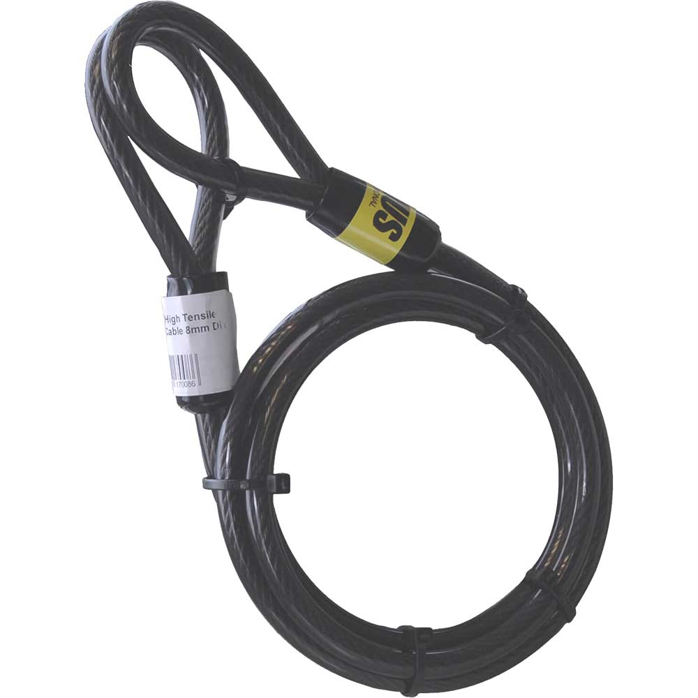 Image of Sirius High Tensile Heavy Duty Steel Security Cable 8mm 1800mm