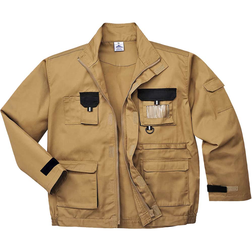 Photo of Portwest Mens Texo Contrast Work Jacket Khaki Xl