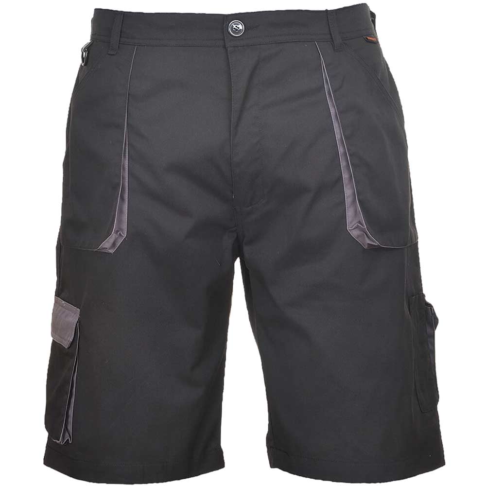 Photo of Portwest Mens Texo Contrast Work Shorts Black M