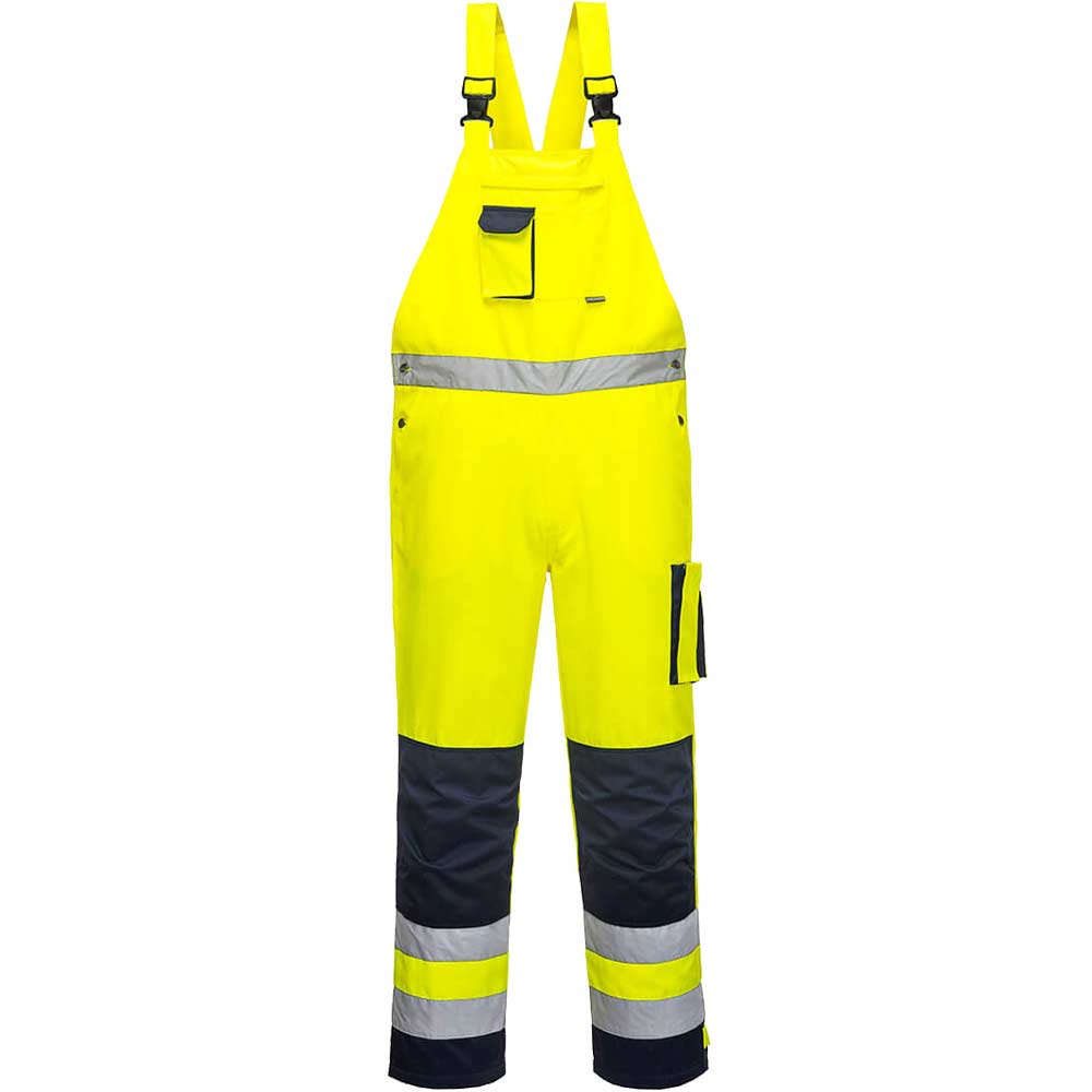 Photo of Portwest Dijon Hi Vis Bib And Brace Yellow / Navy M