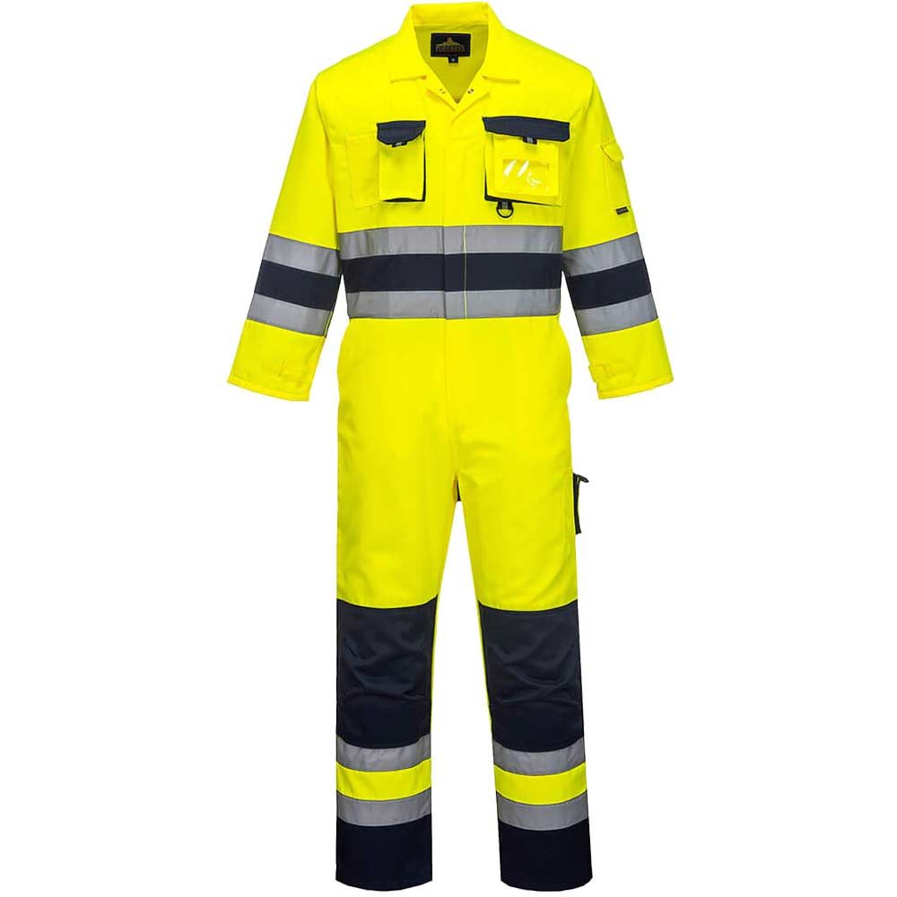 Photo of Portwest Nantes Hi Vis Overall Yellow / Navy L