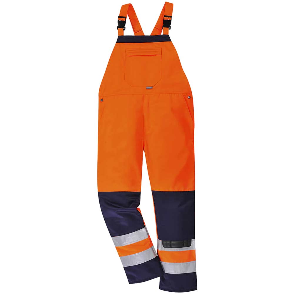 Photo of Portwest Girona Hi Vis Bib And Brace Orange / Navy 2xl