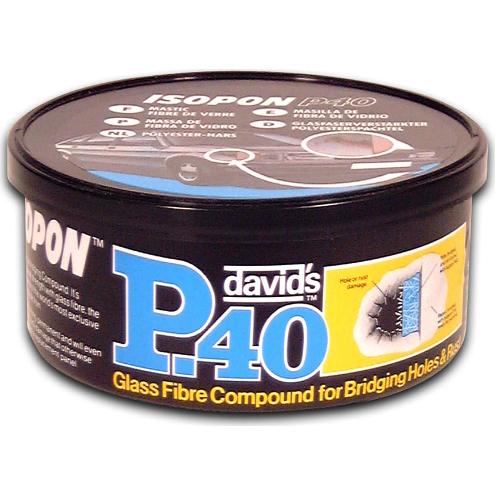Image of UPO Isopon P40 Glass Fibre Repair Paste 250ml