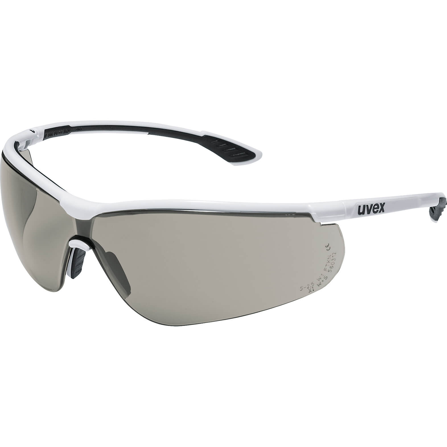 Image of Uvex Sportstyle Sunglare Filter Safety Glasses White Grey