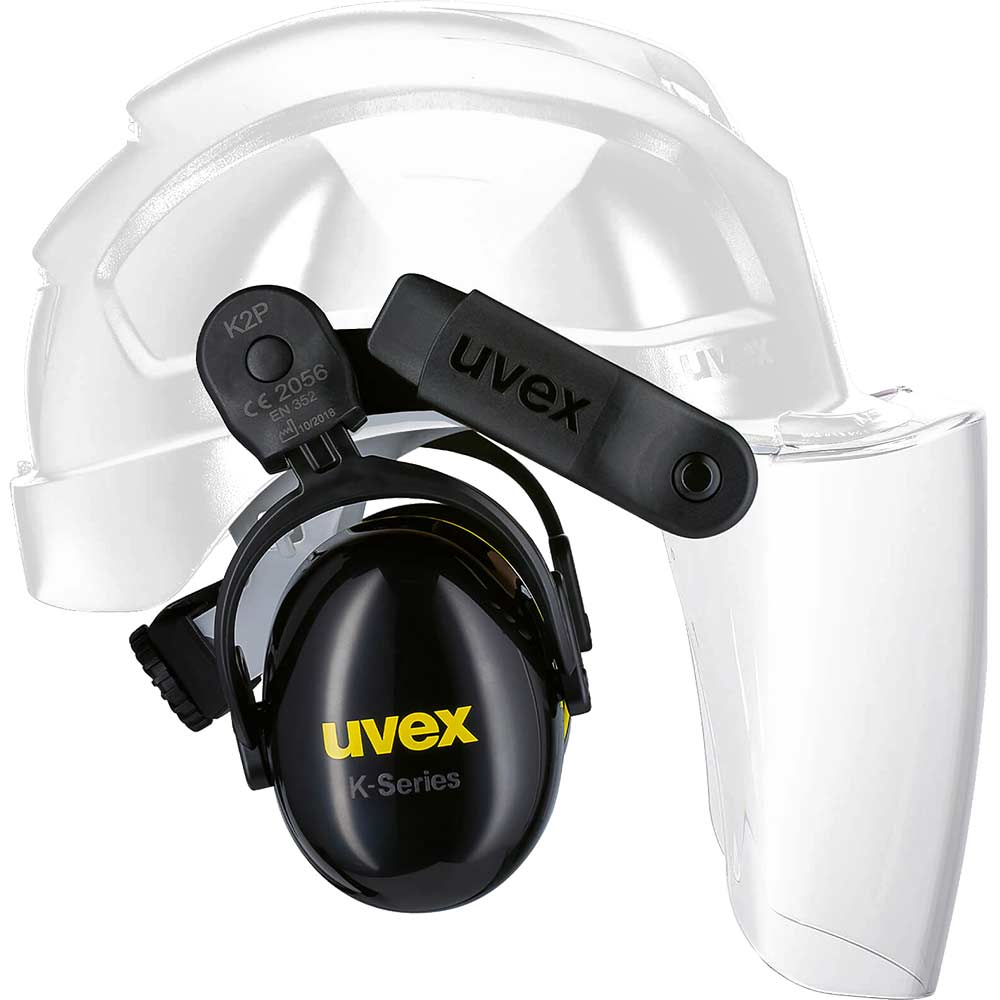 Image of Uvex Pheos Magnetic Safety Helmet Visor and Ear Defenders