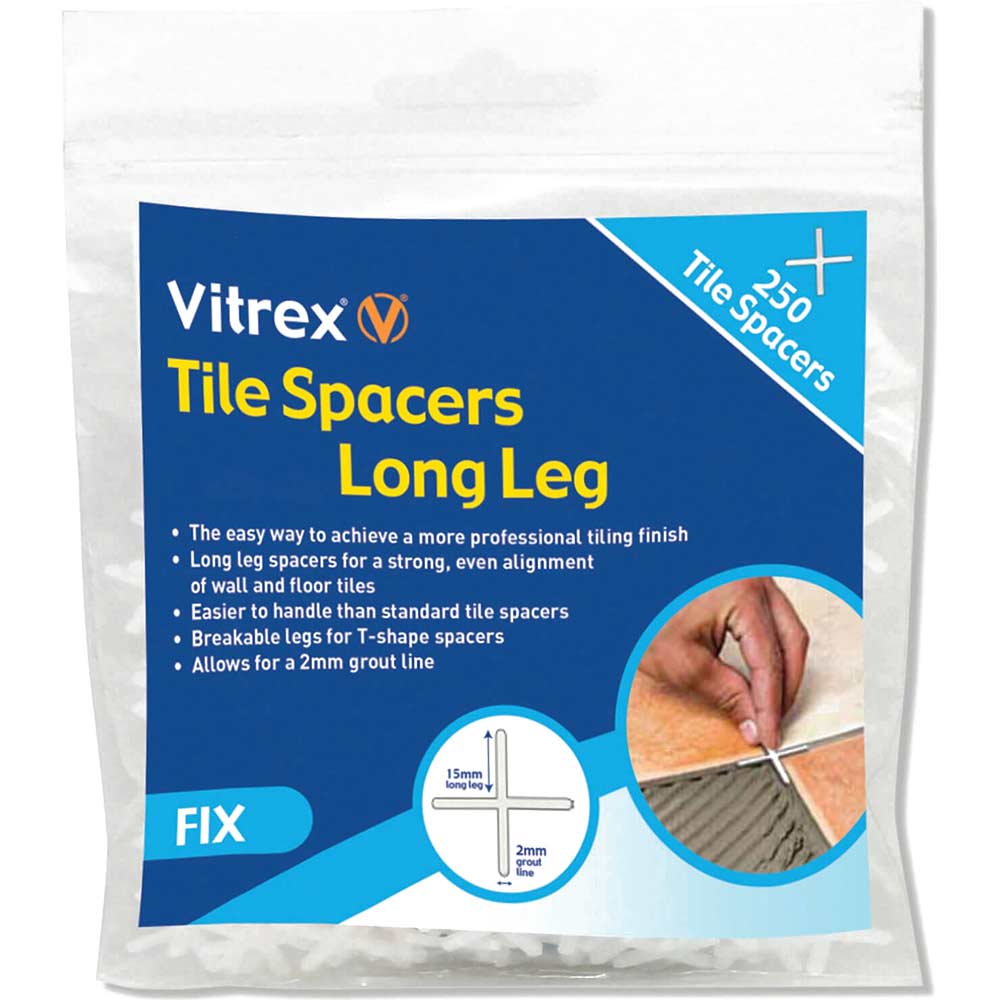 Photo of Vitrex Long Leg Tile Spacers 3mm Pack Of 250
