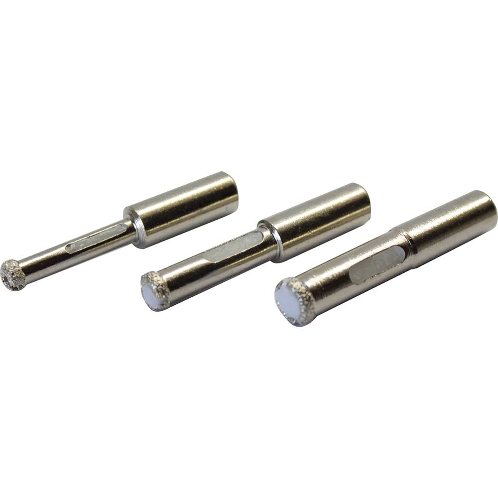 Photo of Vitrex 3 Piece Wax Filled Dry Diamond Drill Bit Set