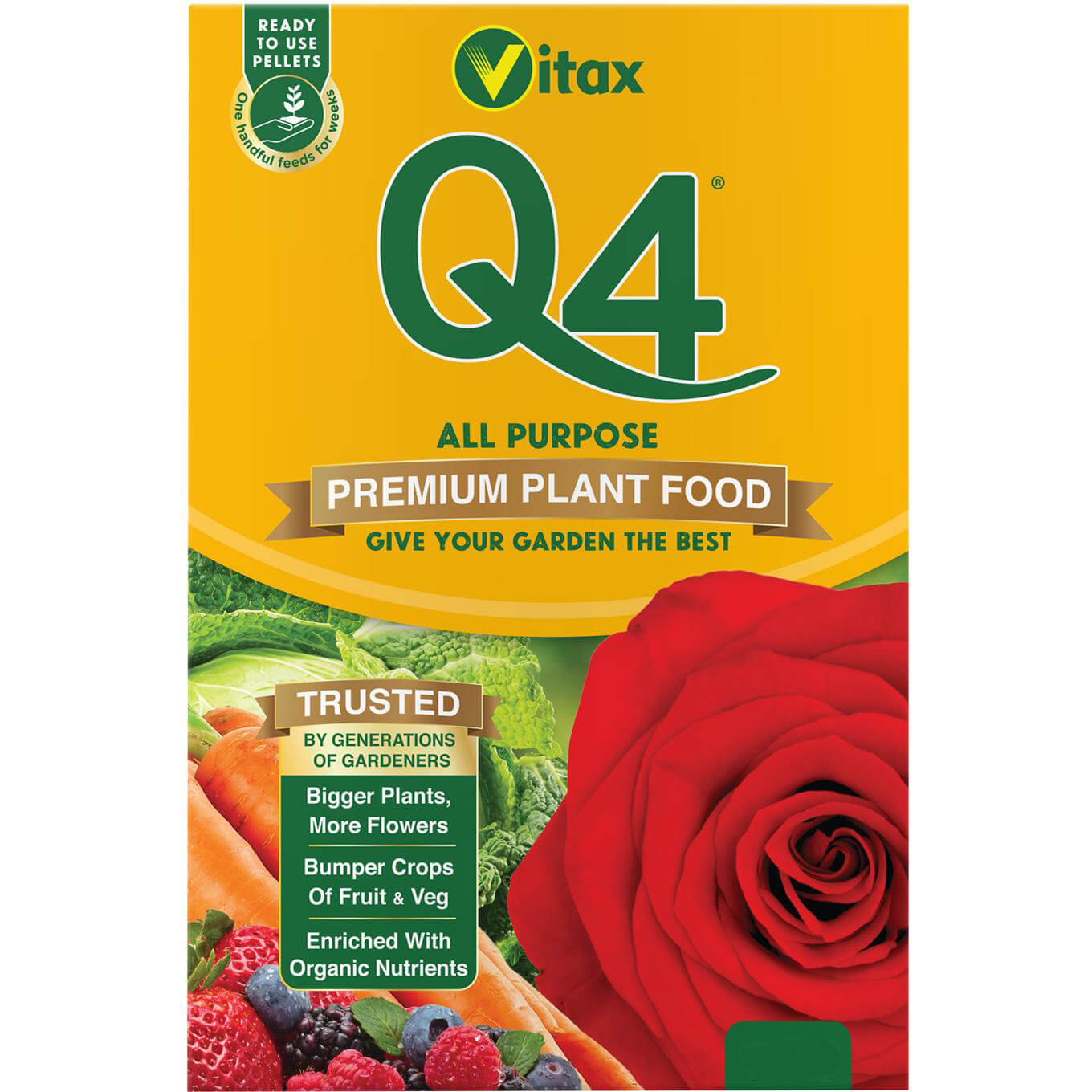Image of Vitax Q4+ General Purpose Fertilizer Pellets 0.9kg