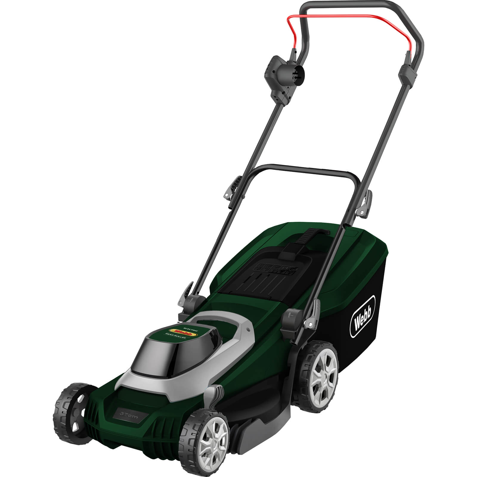 Webb WEER37RR Classic Electric Rotary Lawnmower with Rear Roller 370mm FREE Safety Glasses & Gloves Worth £7