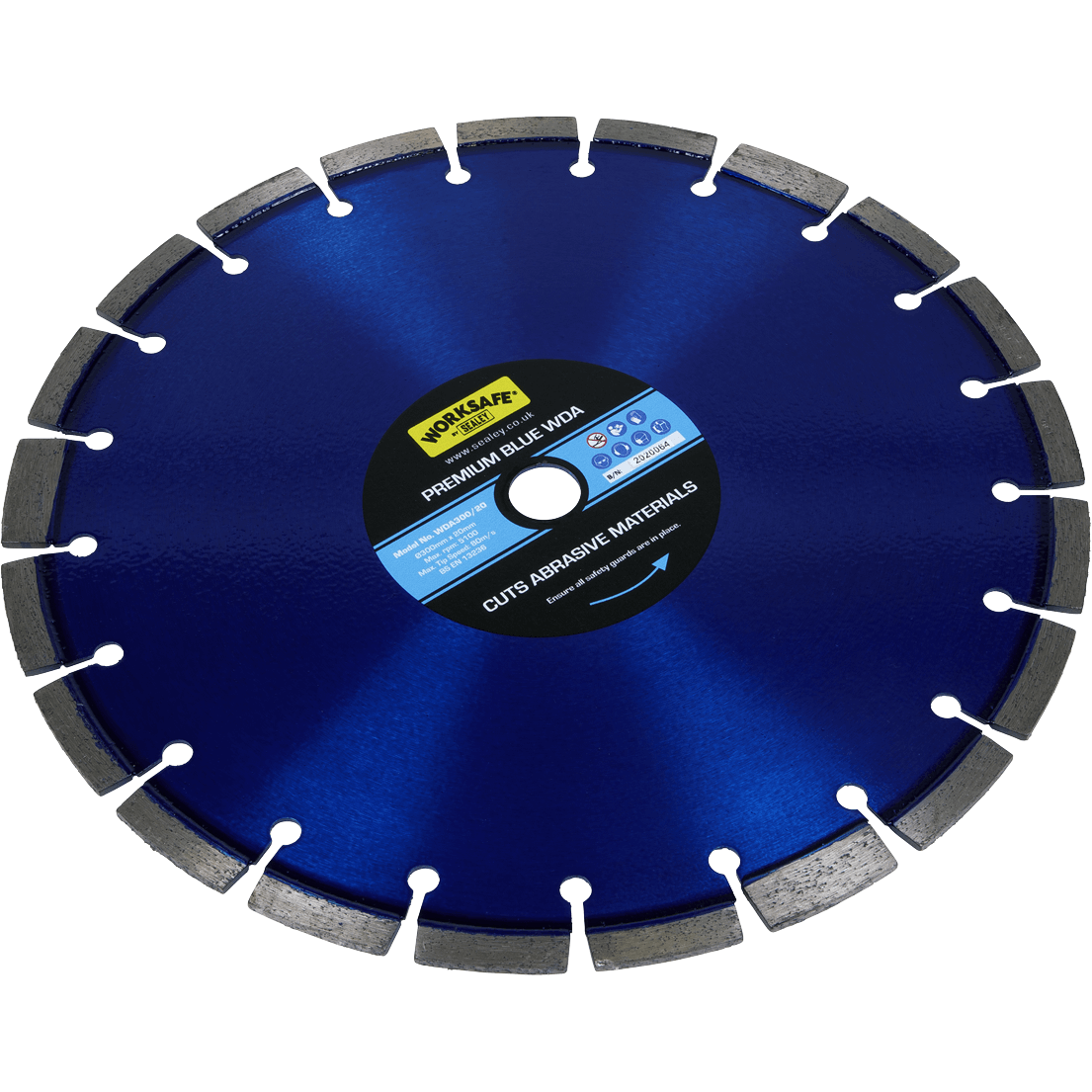 Sealey WDA Premium Blue Diamond Cutting Disc 300mm 3.2mm 20mm