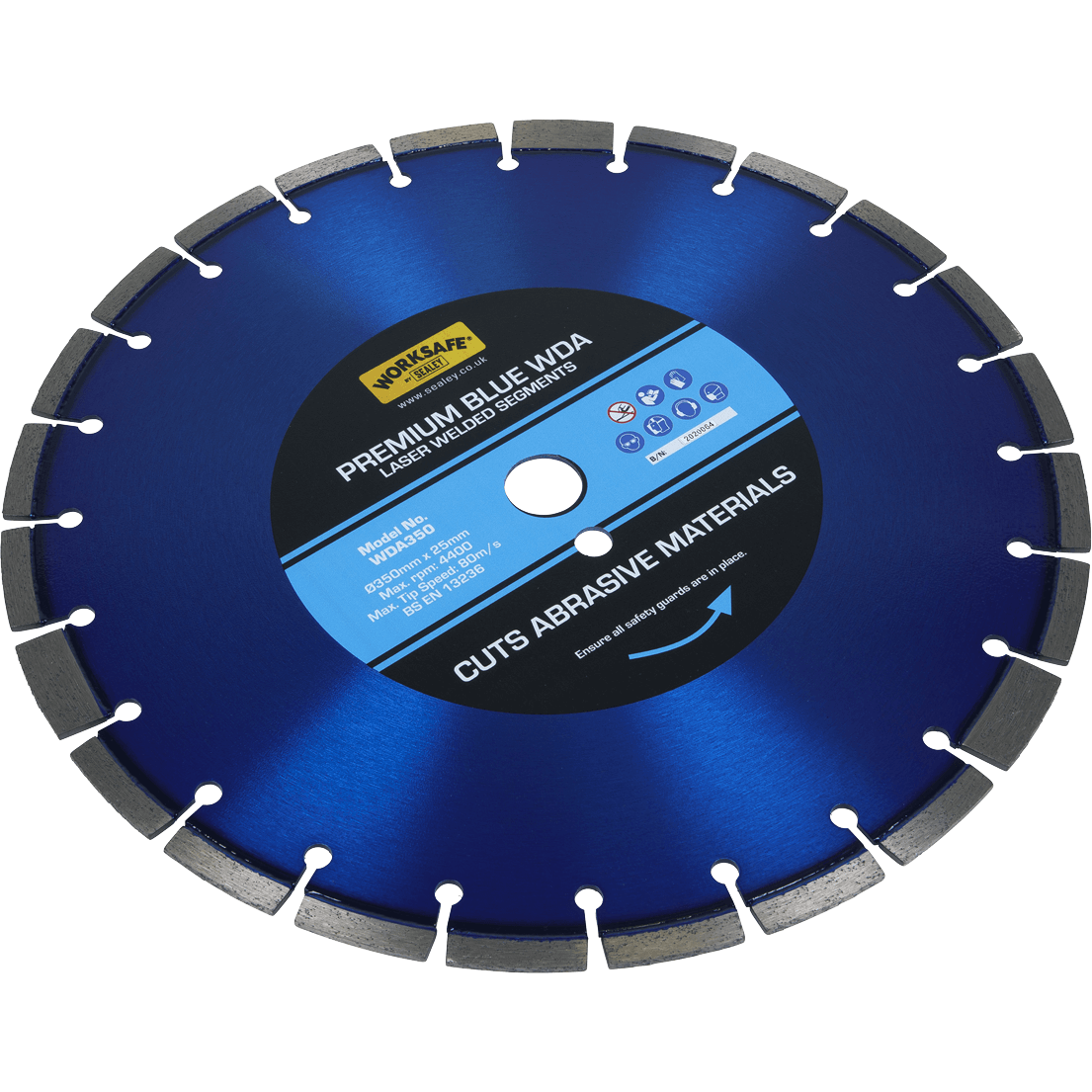 Sealey WDA Premium Blue Diamond Cutting Disc 300mm 3.2mm 25mm