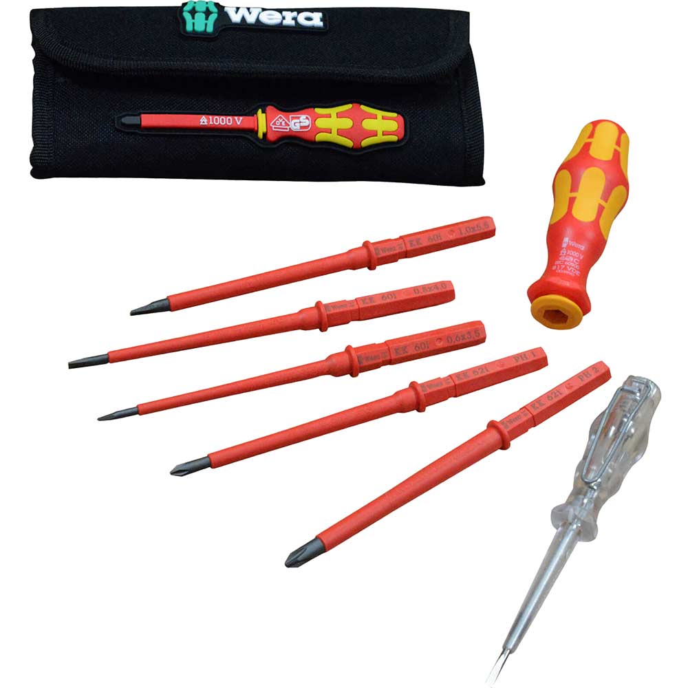 Wera Kraftform Kompakt VDE 7 Universal 1 - Conjunto con mango y