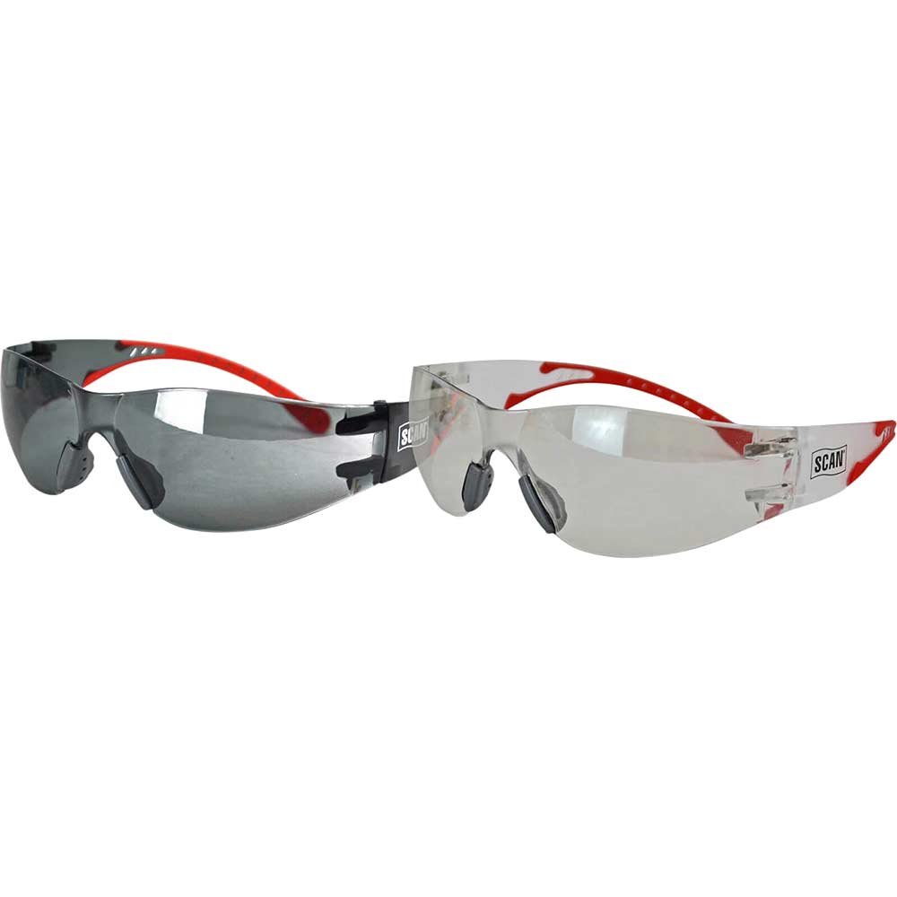Scan SCAPPEFSTWIN Flexi-Spec Safety Glasses Twin Pack
