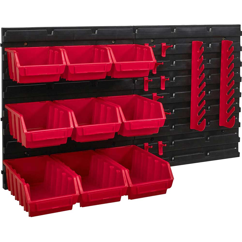 Photo of Faithfull 12 Piece Wall Storage Bin And Panel Set