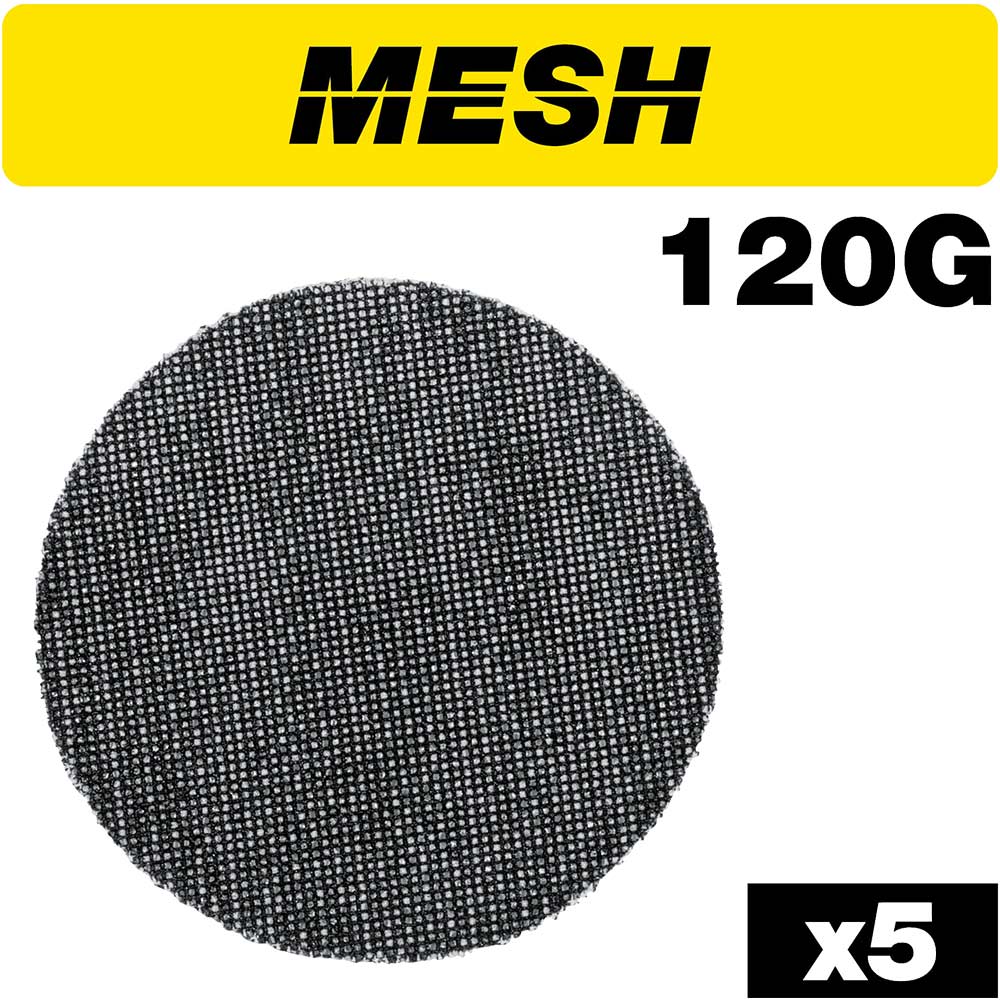 Photo of Trend Mesh Random Orbital Sanding Disc 125mm 125mm 120g Pack Of 5