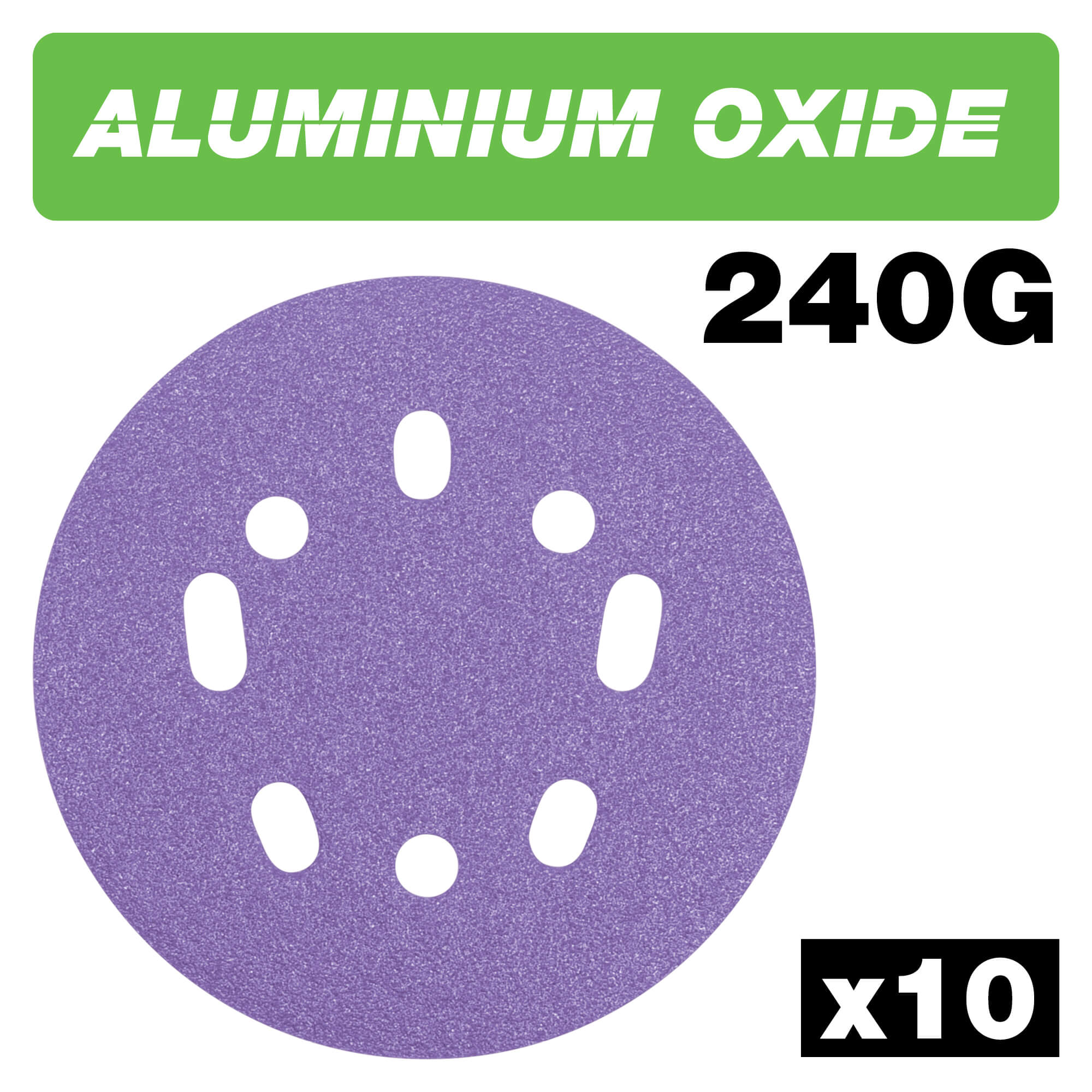 Photo of Trend Aluminium Oxide Random Orbital Sanding Disc 125mm 125mm 240g Pack Of 10