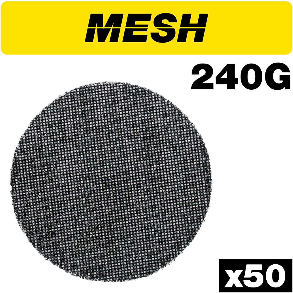Photo of Trend Mesh Random Orbital Sanding Disc 125mm 125mm 240g Pack Of 50