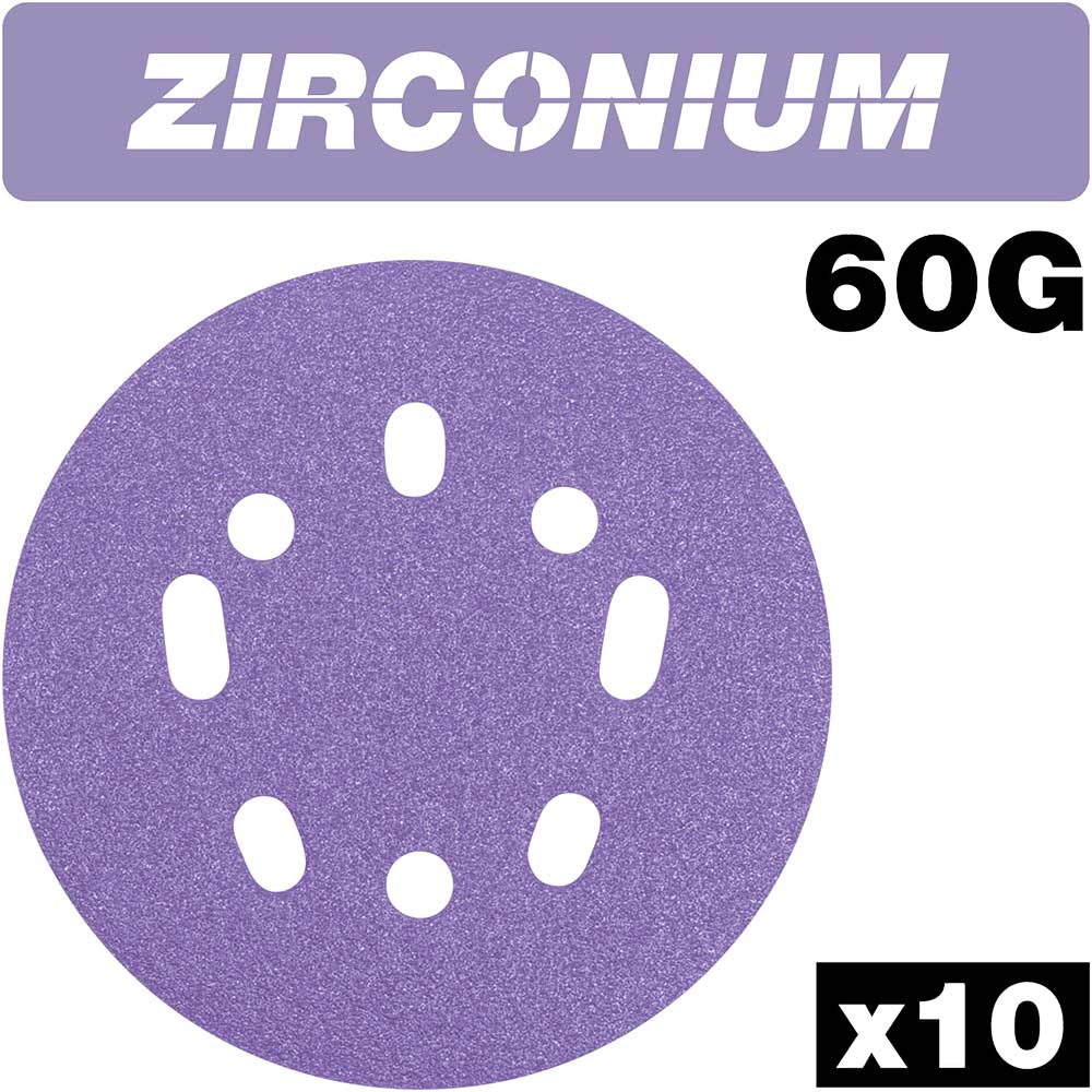 Photo of Trend Zirconium Random Orbital Sanding Disc 125mm 125mm 60g Pack Of 10