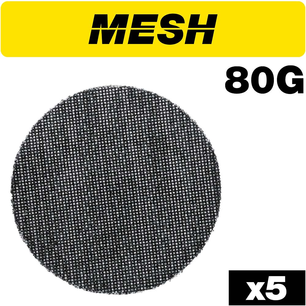 Photo of Trend Mesh Random Orbital Sanding Disc 125mm 125mm 80g Pack Of 5