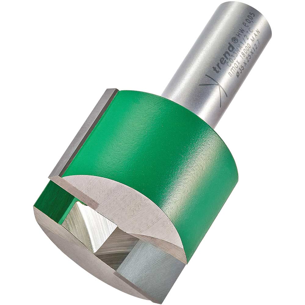 Photo of Trend Craftpro Two Flute Straight Router Cutter 35mm 25mm 1/2