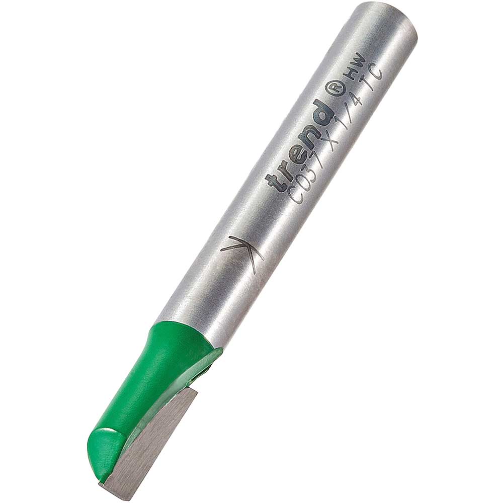 Photo of Trend Craftpro Single Flute Router Cutter 6.3mm 12.7mm 1/4