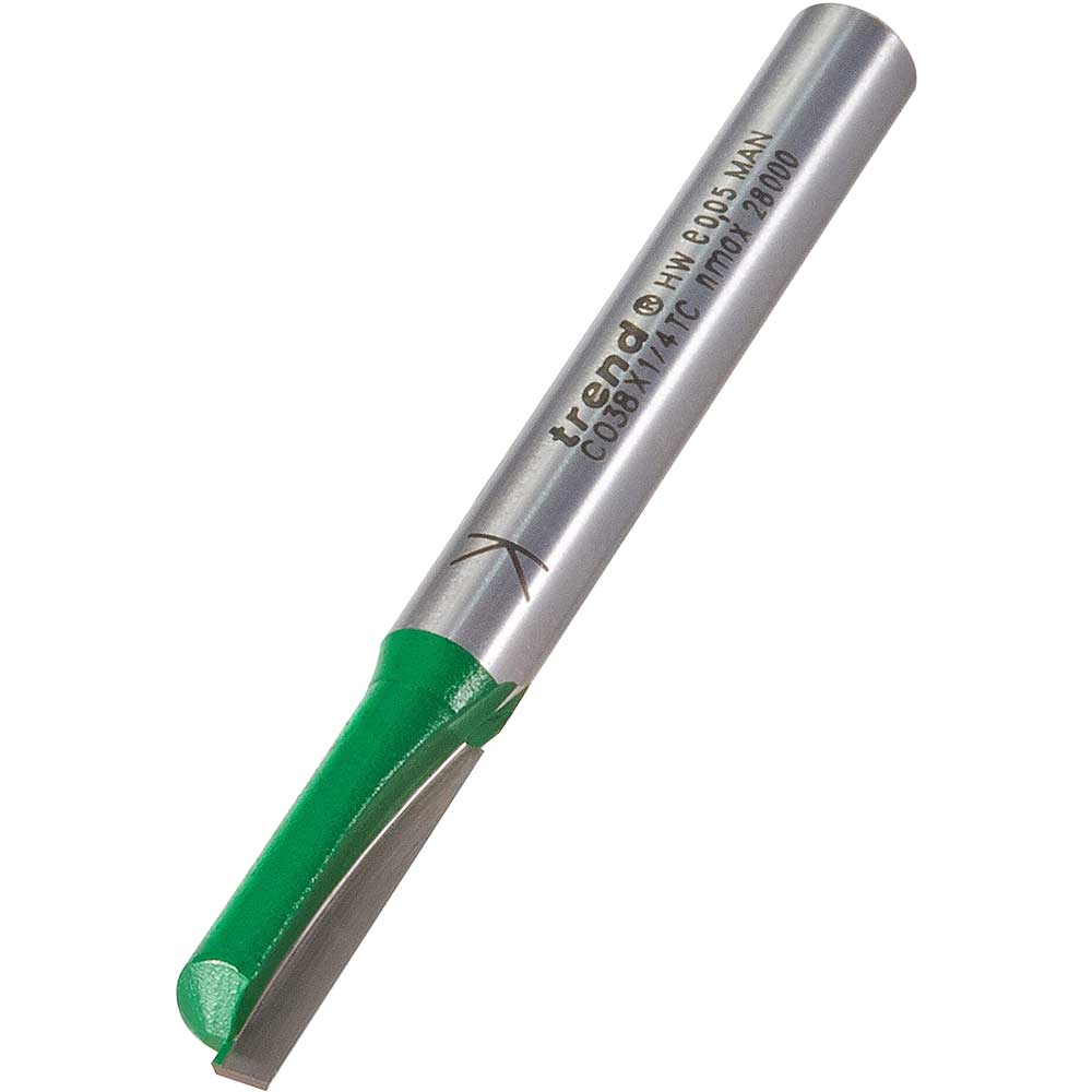Photo of Trend Craftpro Single Flute Router Cutter 6.3mm 19.1mm 1/4