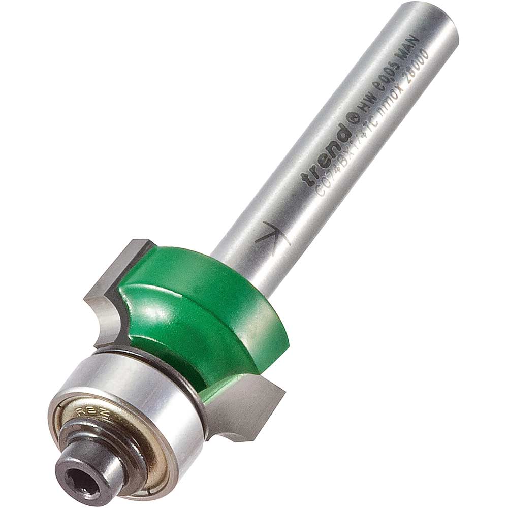 Photo of Trend Craftpro Bearing Guided Round Over And Ovolo Router Cutter 18.7mm 9.5mm 1/4