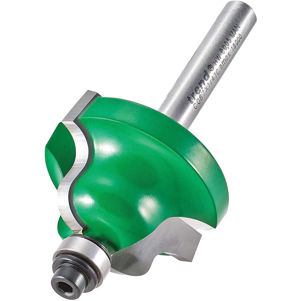 Photo of Trend Craftpro Bearing Guided Roman Ogee Router Cutter 6.3mm 22.2mm 1/4