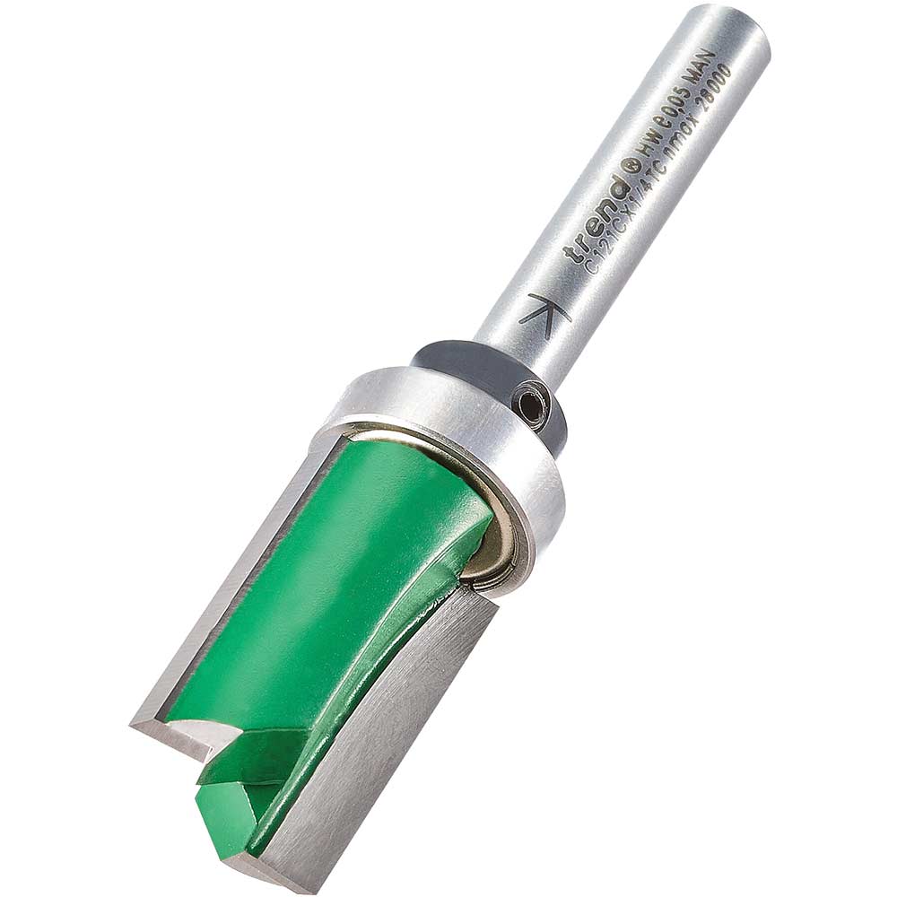 Photo of Trend Bearing Guided Template Profiler Router Cutter 15.9mm 25mm 1/4