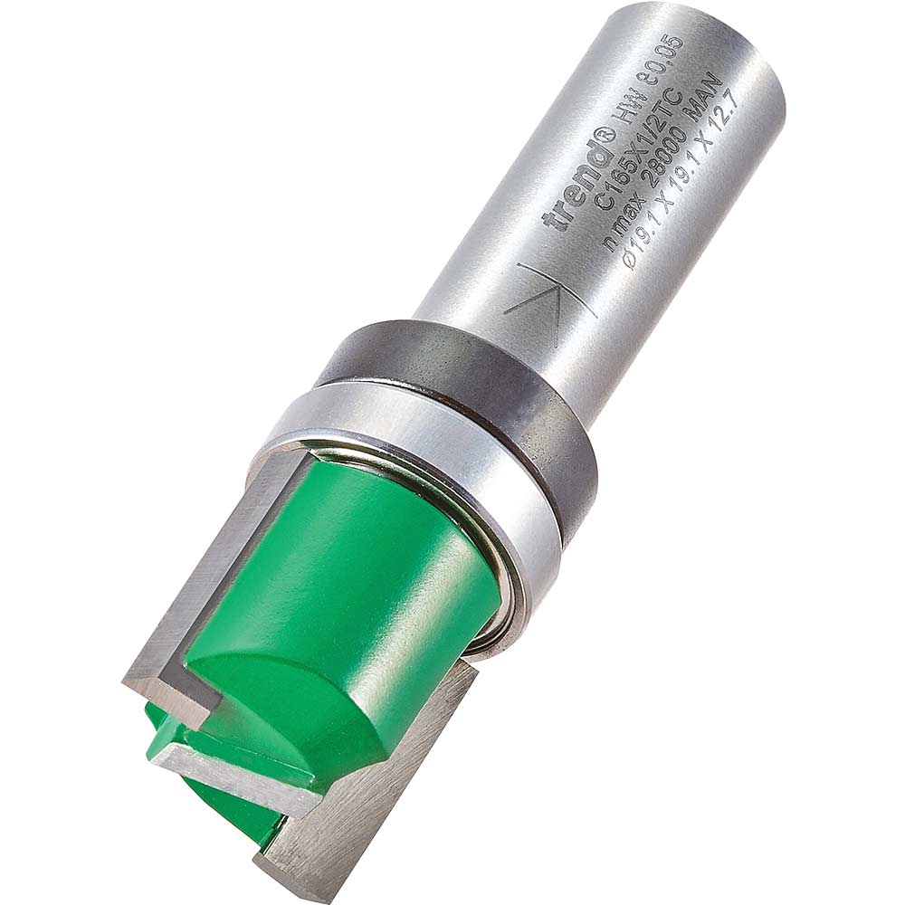 Photo of Trend Bearing Guided Template Profiler Router Cutter 19.1mm 19.1mm 1/2