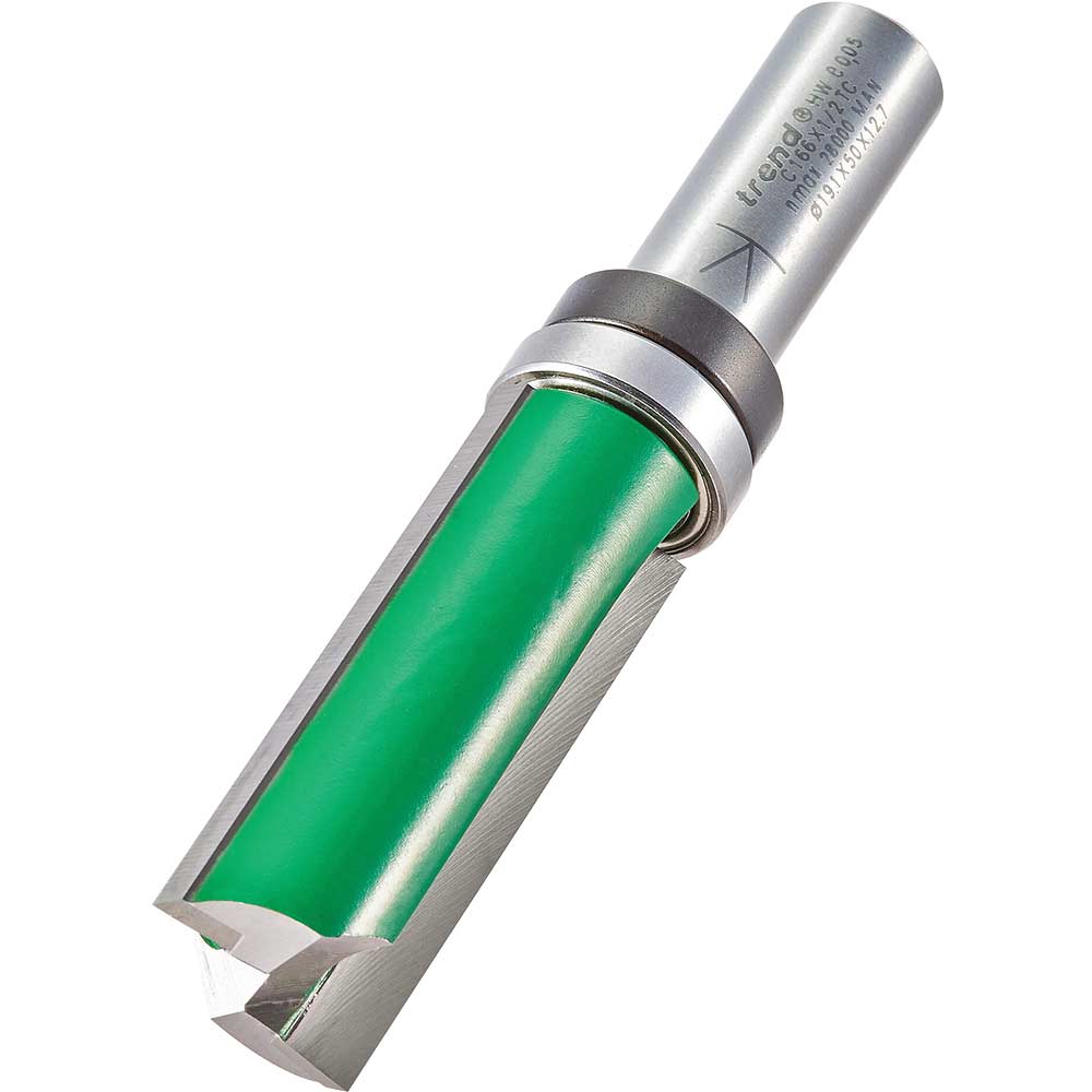 Photo of Trend Bearing Guided Template Profiler Router Cutter 19.1mm 50mm 1/2