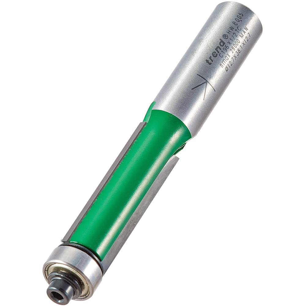 Photo of Trend Craftpro Bearing Guided Trimmer Router Cutter 12.7mm 38mm 1/2