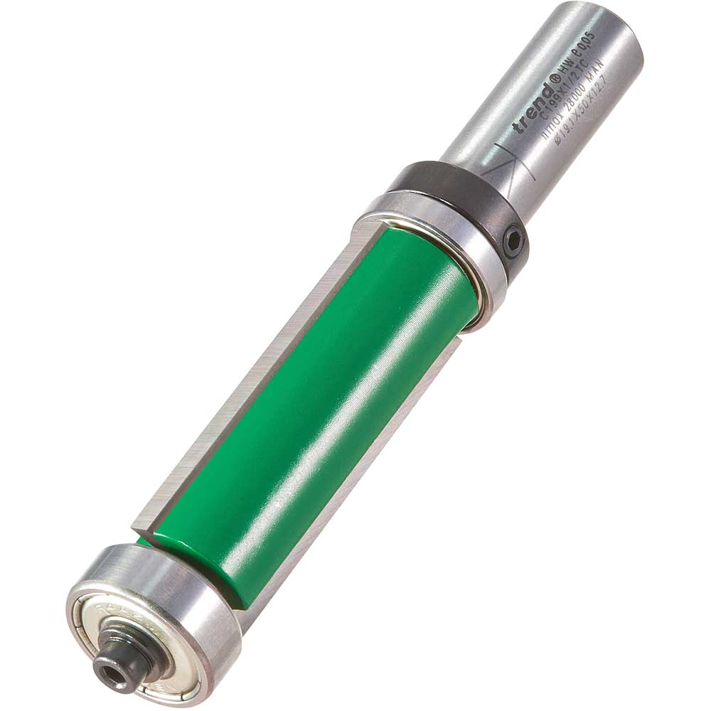 Photo of Trend Craftpro Double Bearing Guided Trimmer Router Cutter 19.1mm 50mm 1/2