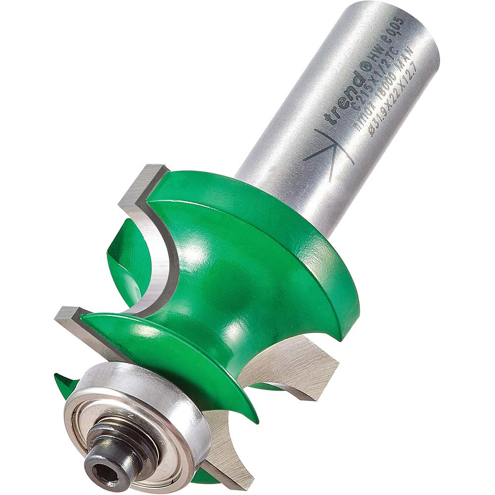 Photo of Trend Craftpro Bearing Guided Corner Bead Router Cutter 31.9mm 22.5mm 1/2