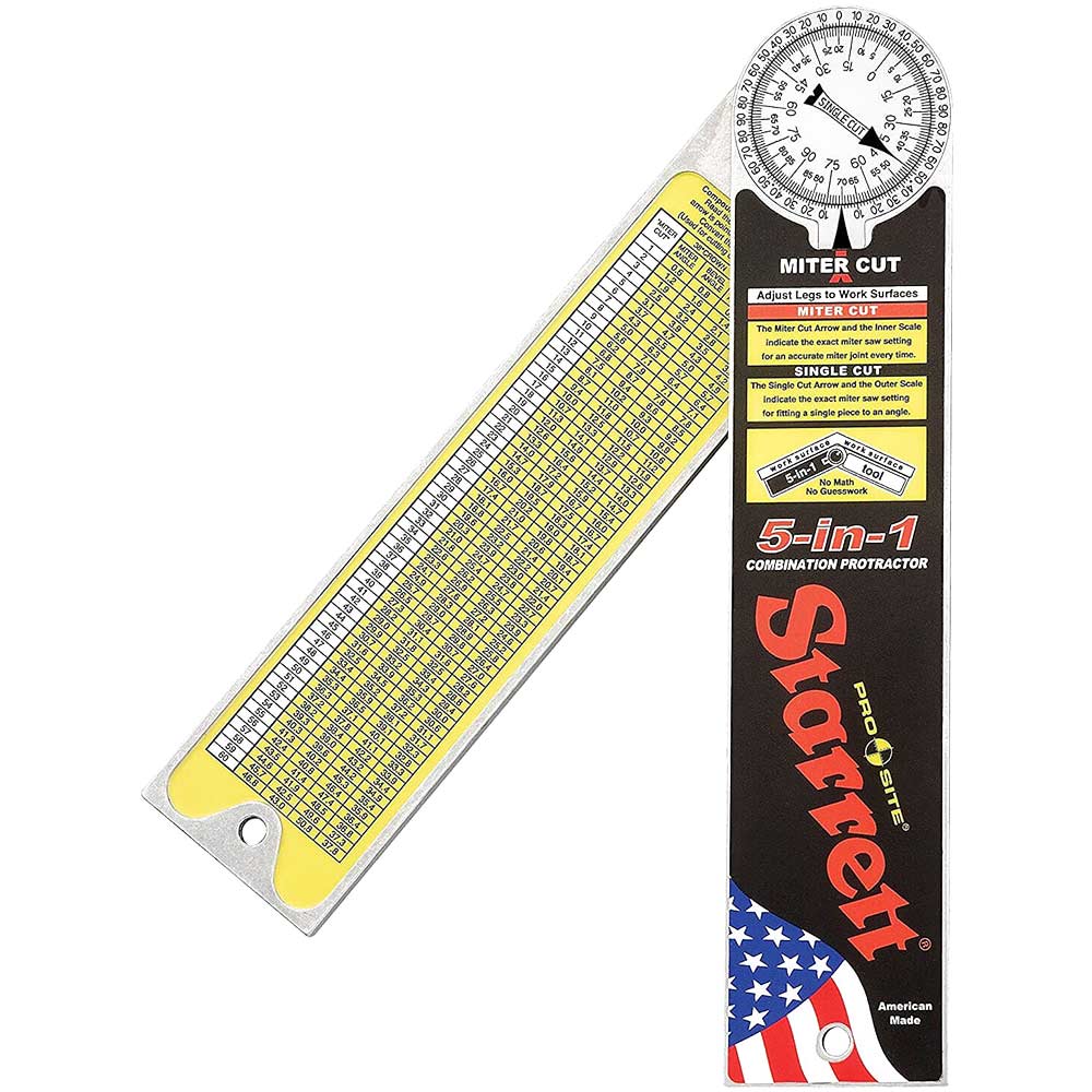 Photo of Starrett Cp505a Pro Site Aluminium Protractor 5-in-1 300mm