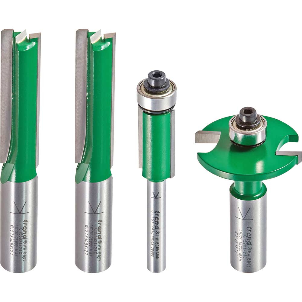 Trend CR/KFP/2 Kitchen Fitters Router Cutter Pack Kitchen Worktop Router Bits