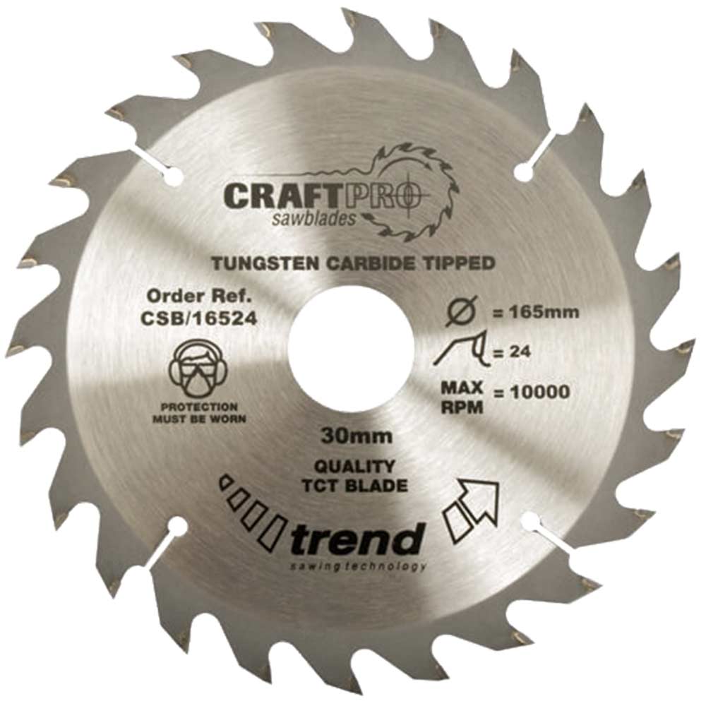Photo of Trend Craftpro Wood Cutting Saw Blade 190mm 24t 16mm