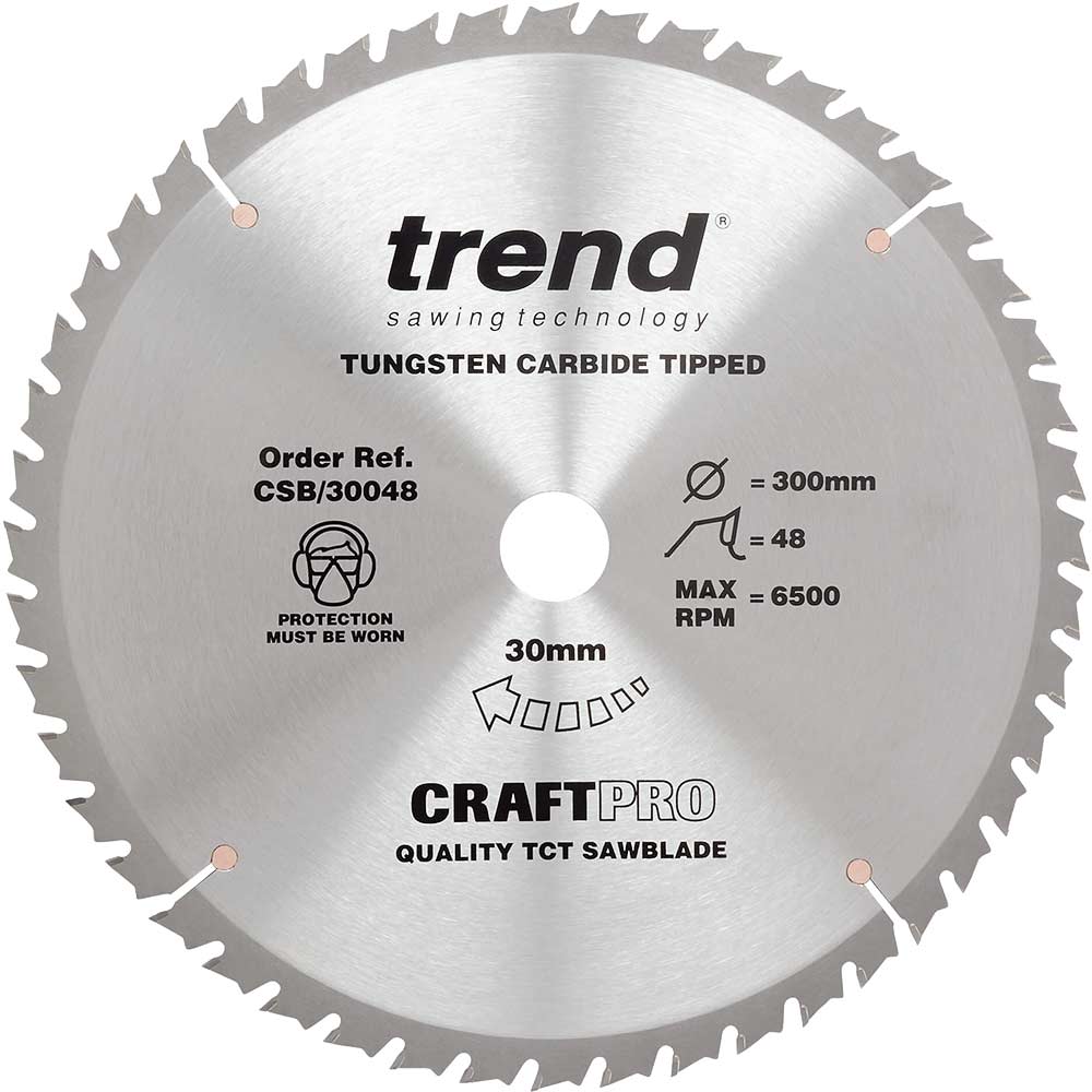 Photo of Trend Craftpro Wood Cutting Saw Blade 300mm 48t 30mm