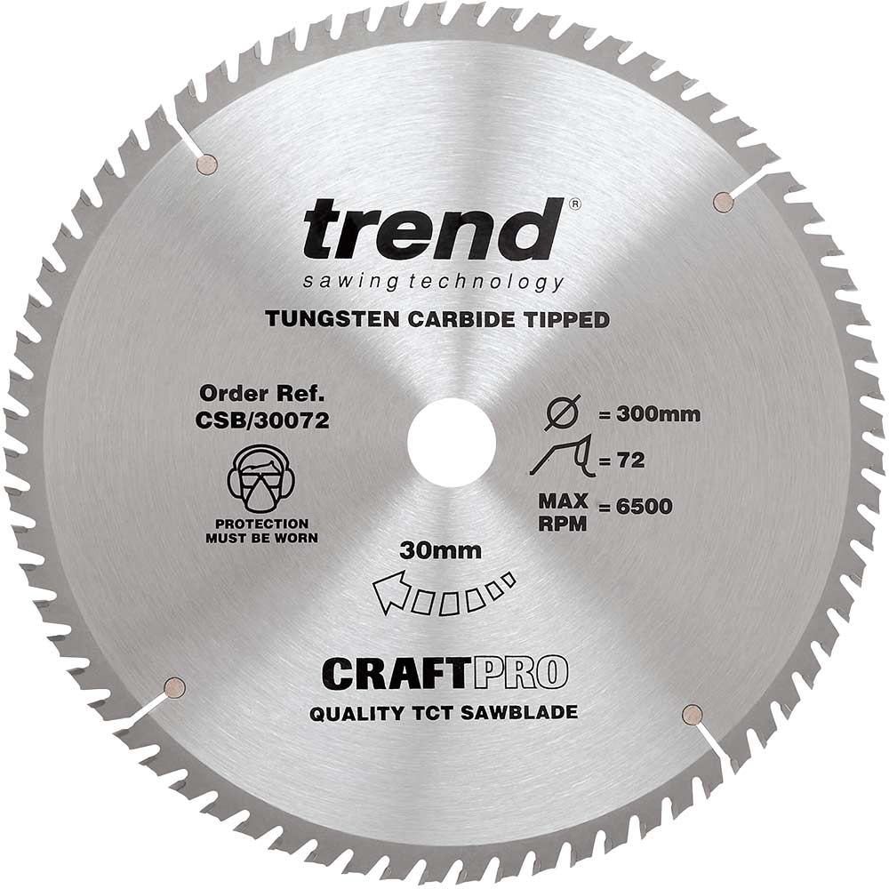 Photo of Trend Craftpro Wood Cutting Saw Blade 300mm 72t 30mm