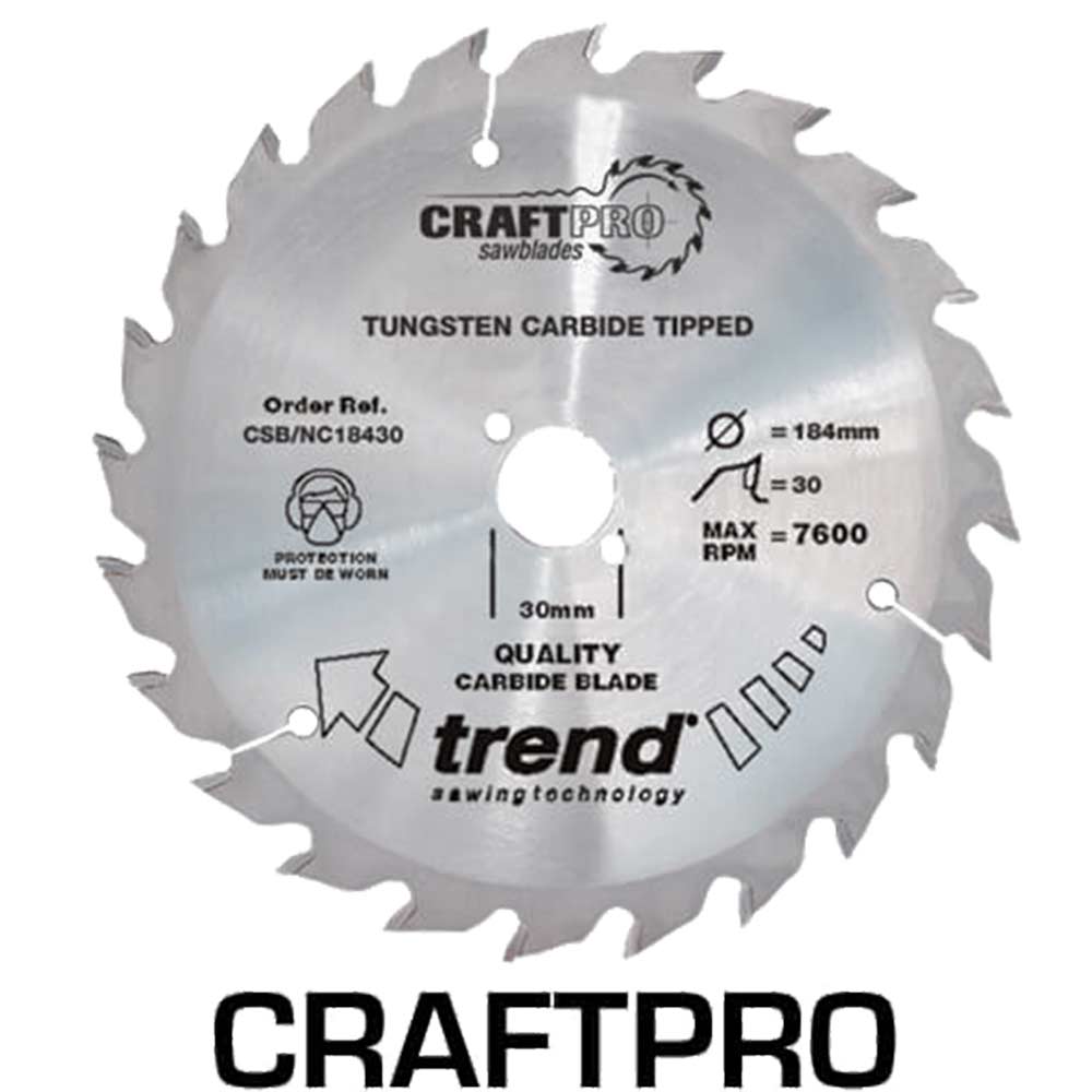 Photo of Trend Craftpro Nail Cutting Saw Blade 184mm 30t 30mm