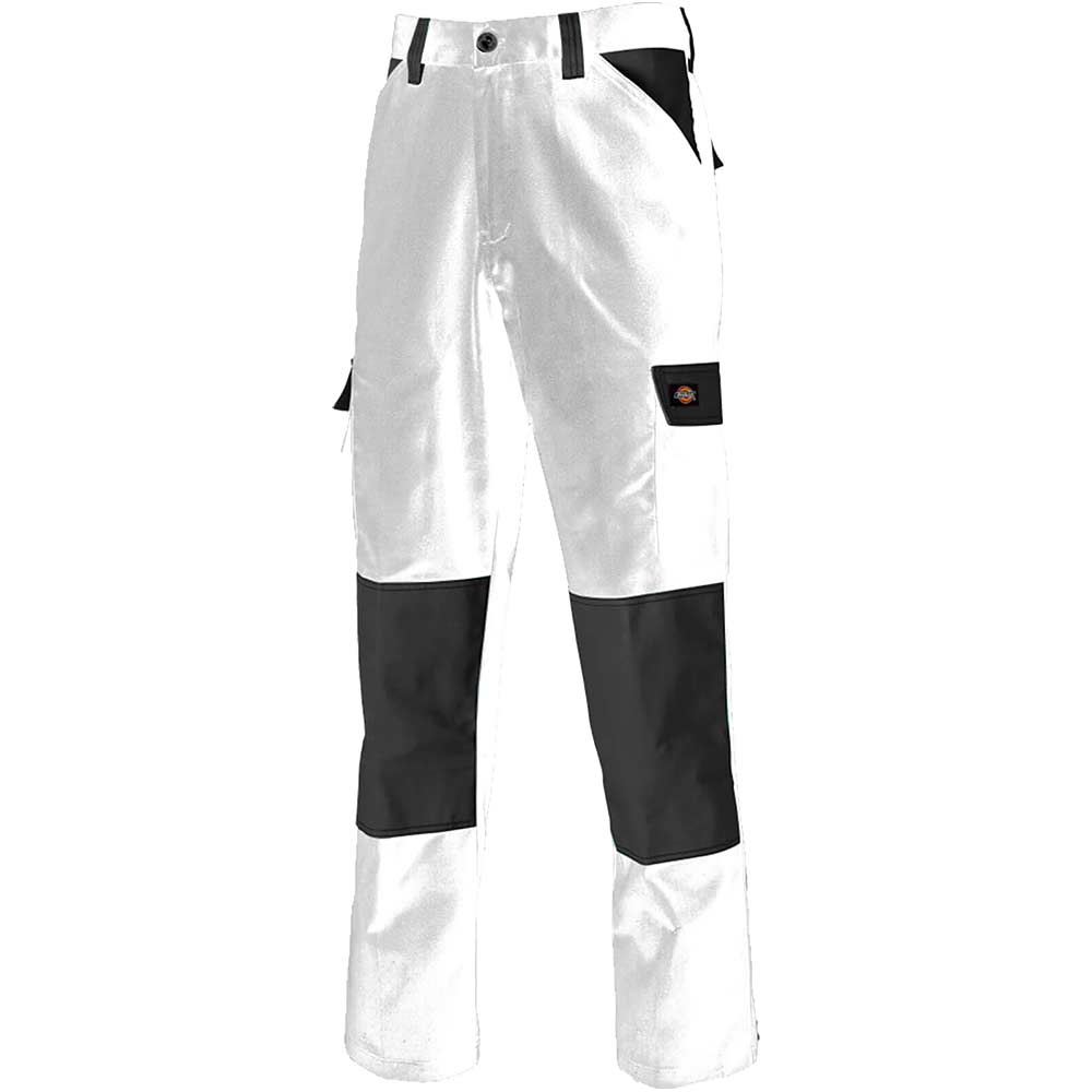 Image of Dickies Mens Everyday Trousers White / Grey 48" 33"